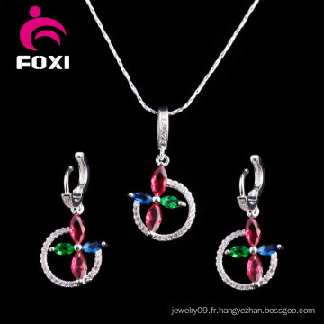 CZ Jewelry Set Ensemble de bijoux en or en cuivre